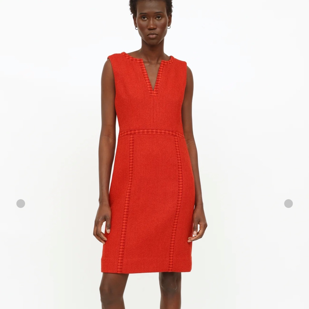 Tory Burch Orange Herringbone Dress